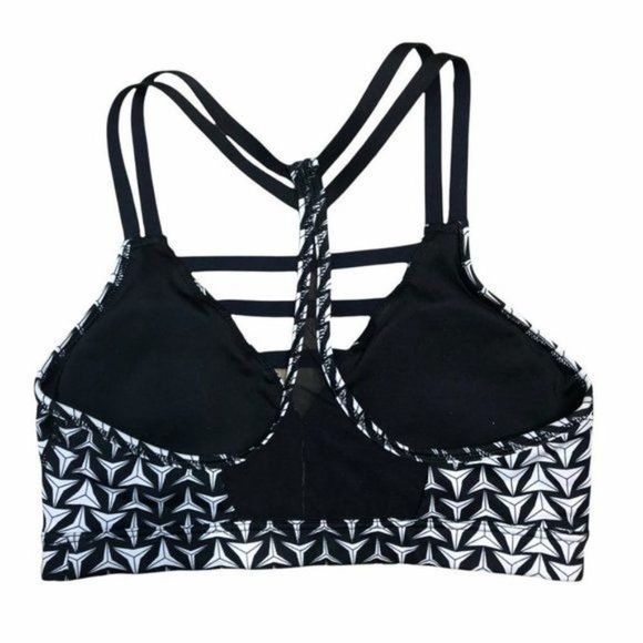 Victoria Secret Sport | Black & White Geometric Print Strappy Sports Bra | XS - Picture 4 of 8